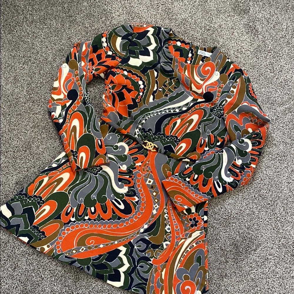 Zara Multicolor Paisley Dress size small
